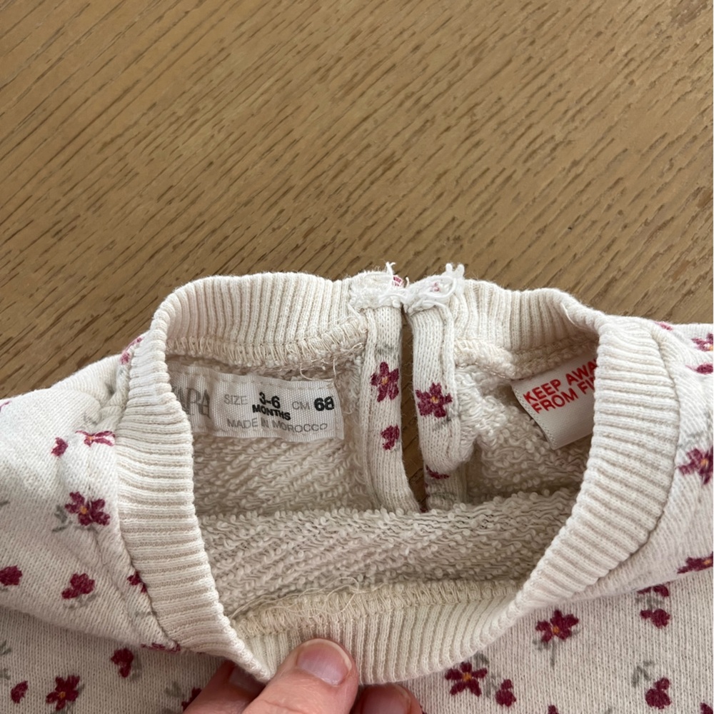 Zara floral matching sweat set in 3-6 months bay girl - Picture 3 of 7